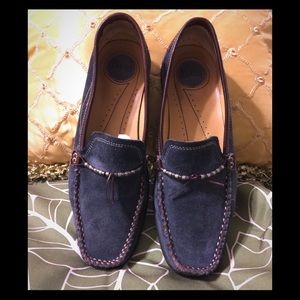 Bass Blue Suede Moccasin Toe “Villeni” sz10M
